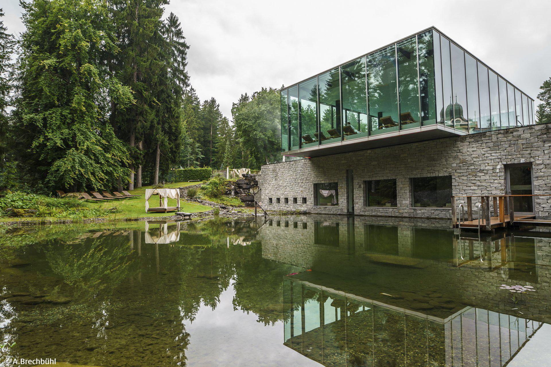 Naturbadeteich Teich Sommer Waldhaus Spa_Outside