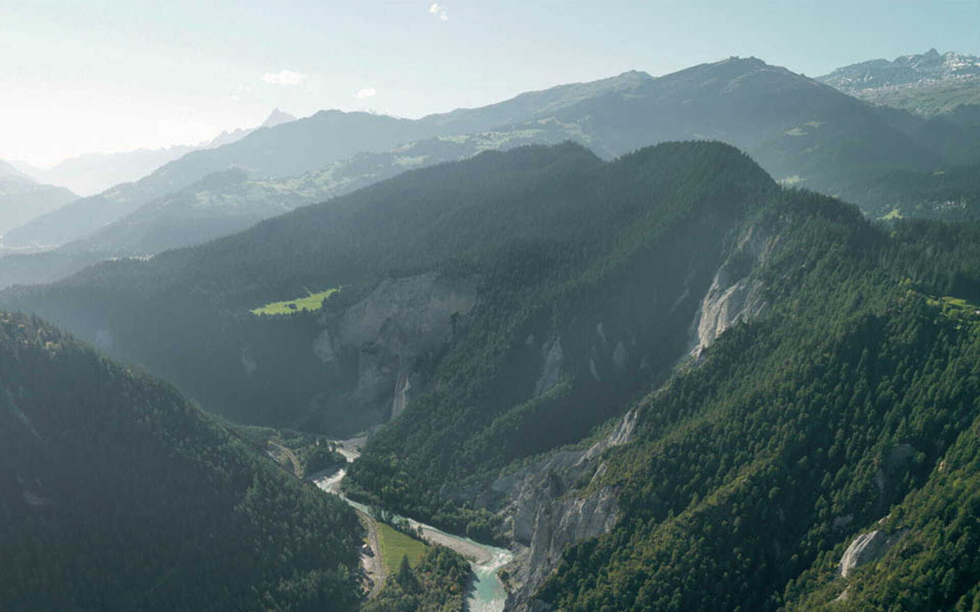 Rheinschlucht Ausblick bei Flims, GR